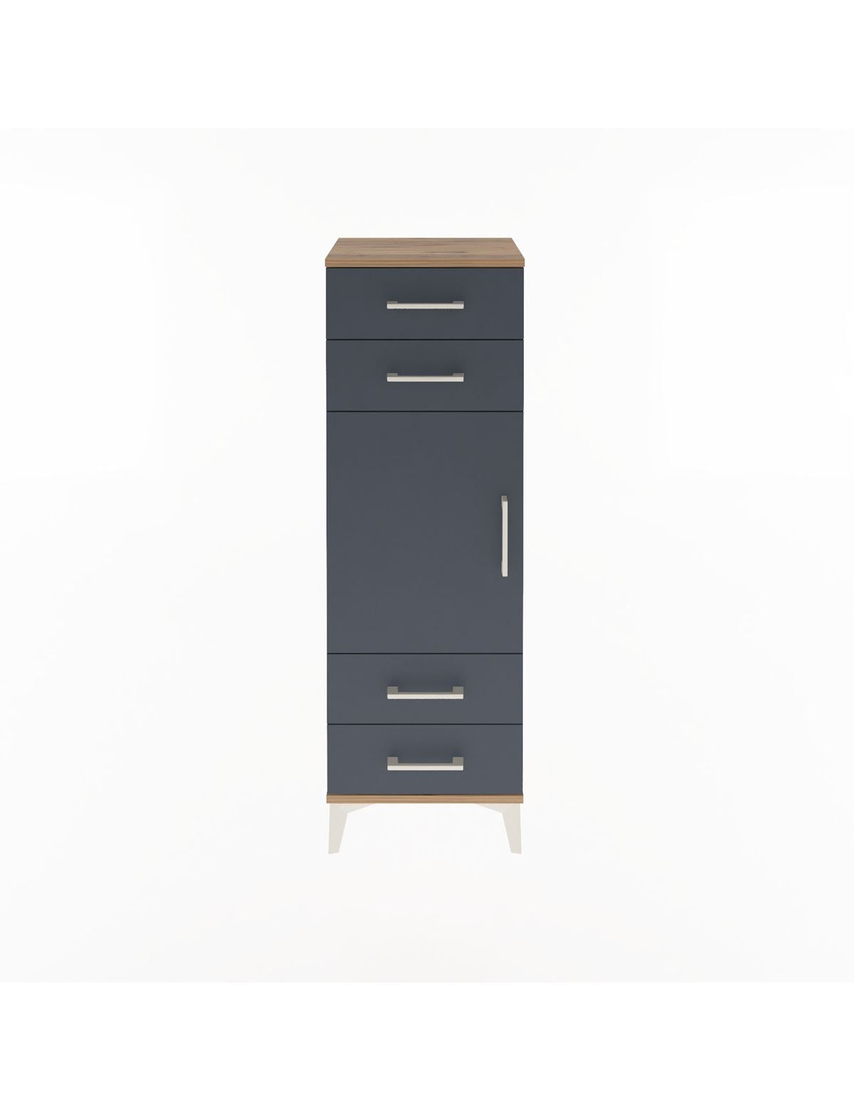 Arges Dolap 2 Raflı 4 Çekmeceli Tek Kapaklı 44x30x134 - S16M062V8A