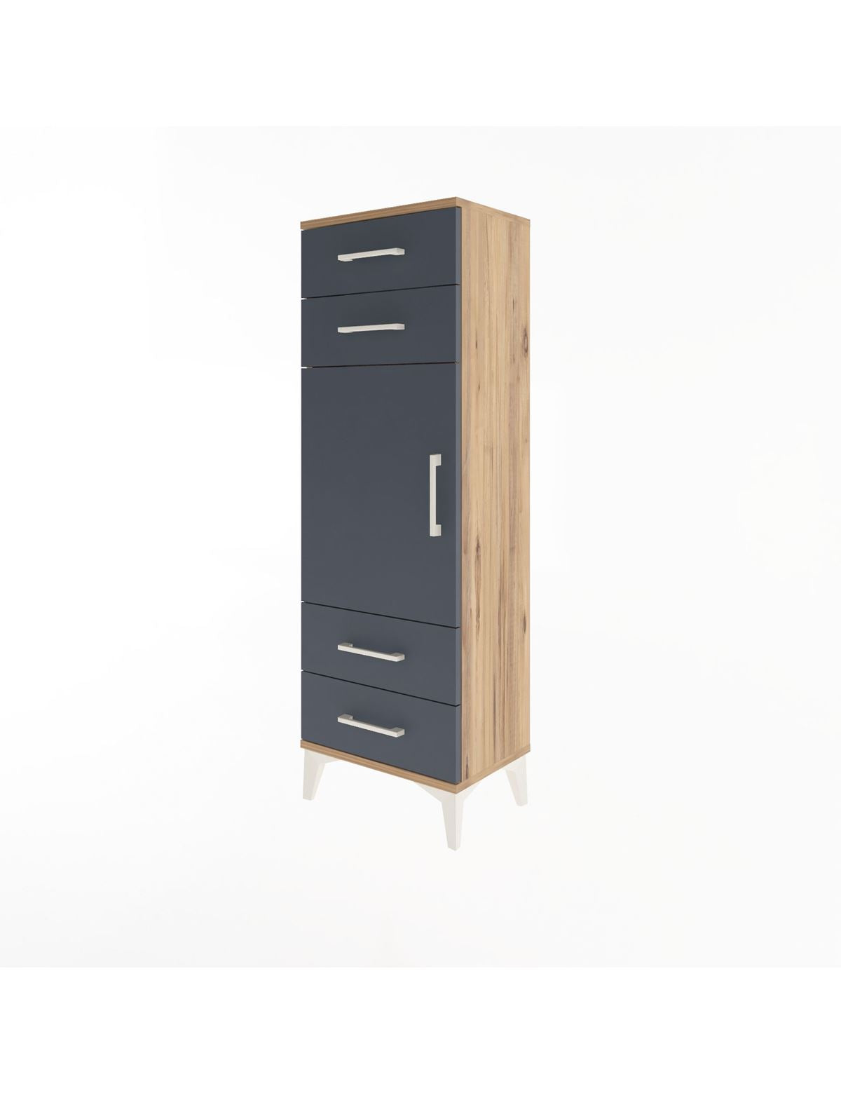 Arges Dolap 2 Raflı 4 Çekmeceli Tek Kapaklı 44x30x134 - S16M062V8A