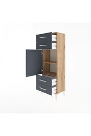 Arges Dolap 2 Raflı 4 Çekmeceli Tek Kapaklı 44x30x134 - S16M062V8A