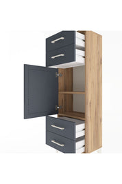 Arges Dolap 2 Raflı 4 Çekmeceli Tek Kapaklı 44x30x134 - S16M062V8A