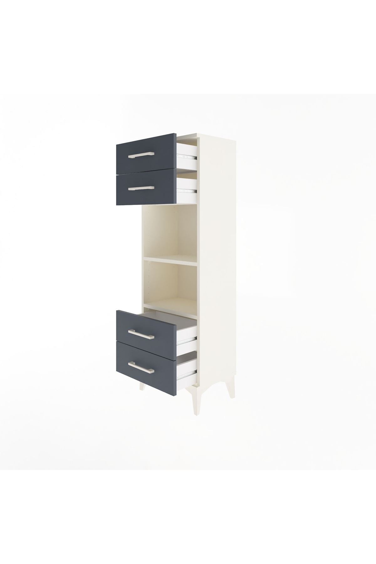 Arges Dolap 2 Raflı 4 Çekmeceli 44x30x134 - S16M063V2A