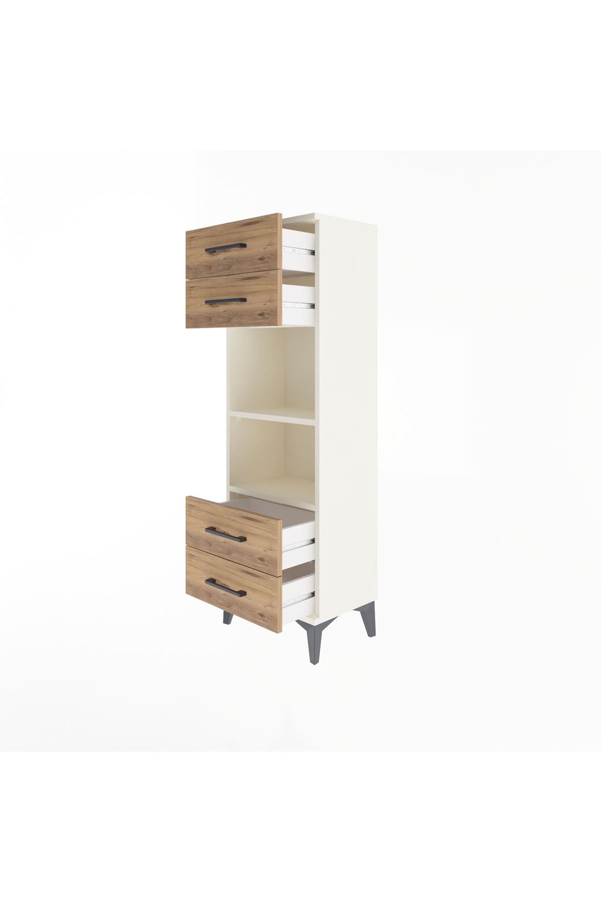 Arges Dolap 2 Raflı 4 Çekmeceli 44x30x134 - S16M063V3A