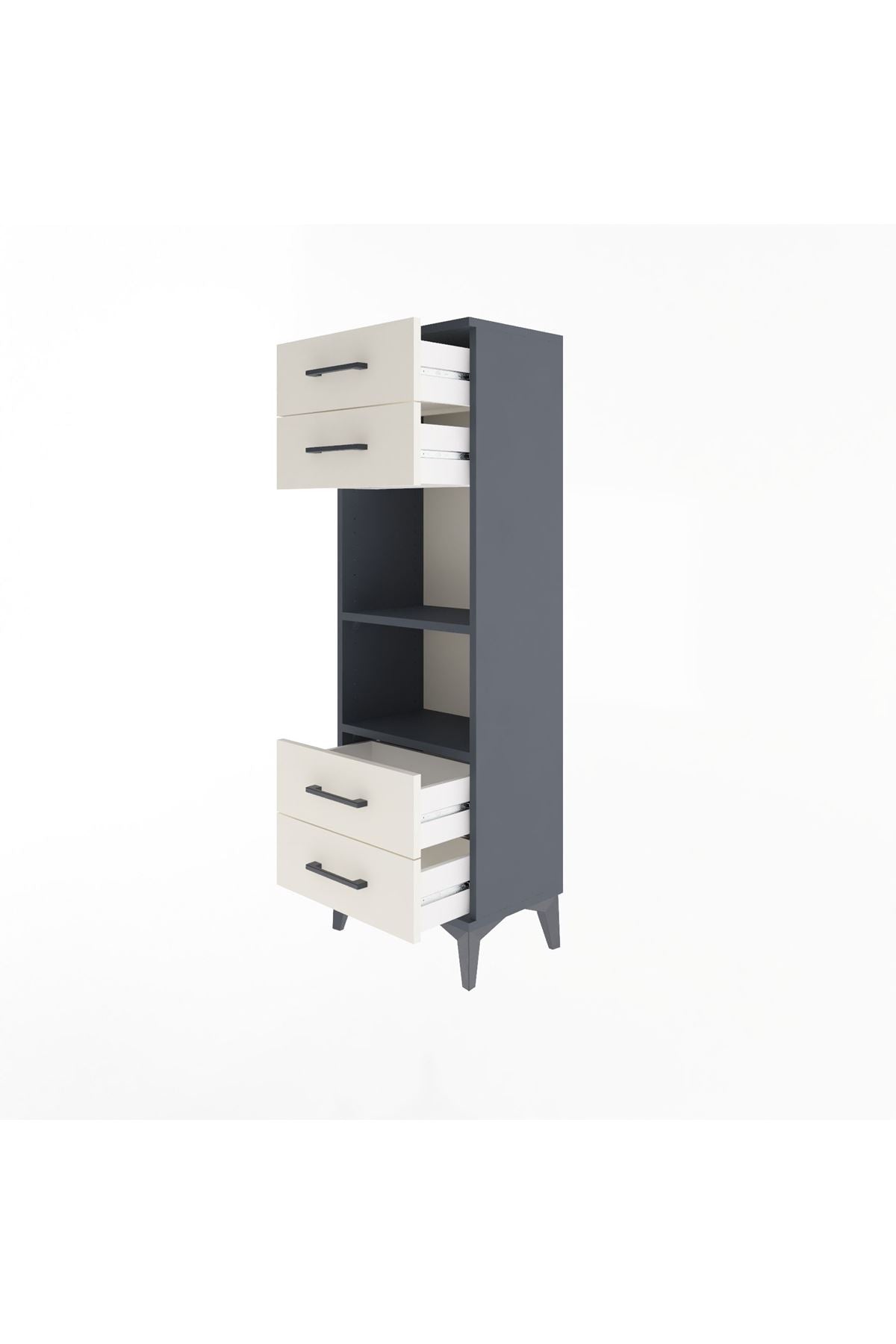Arges Dolap 2 Raflı 4 Çekmeceli 44x30x134 - S16M063V4A