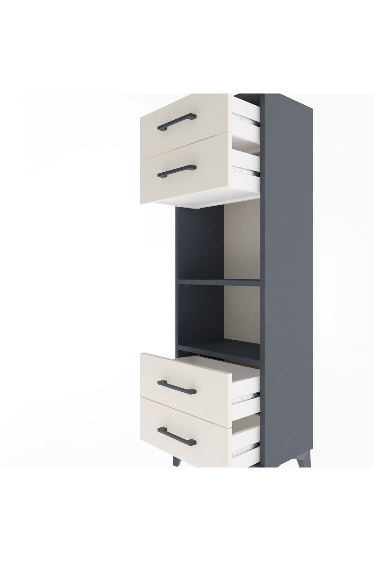 Arges Dolap 2 Raflı 4 Çekmeceli 44x30x134 - S16M063V4A