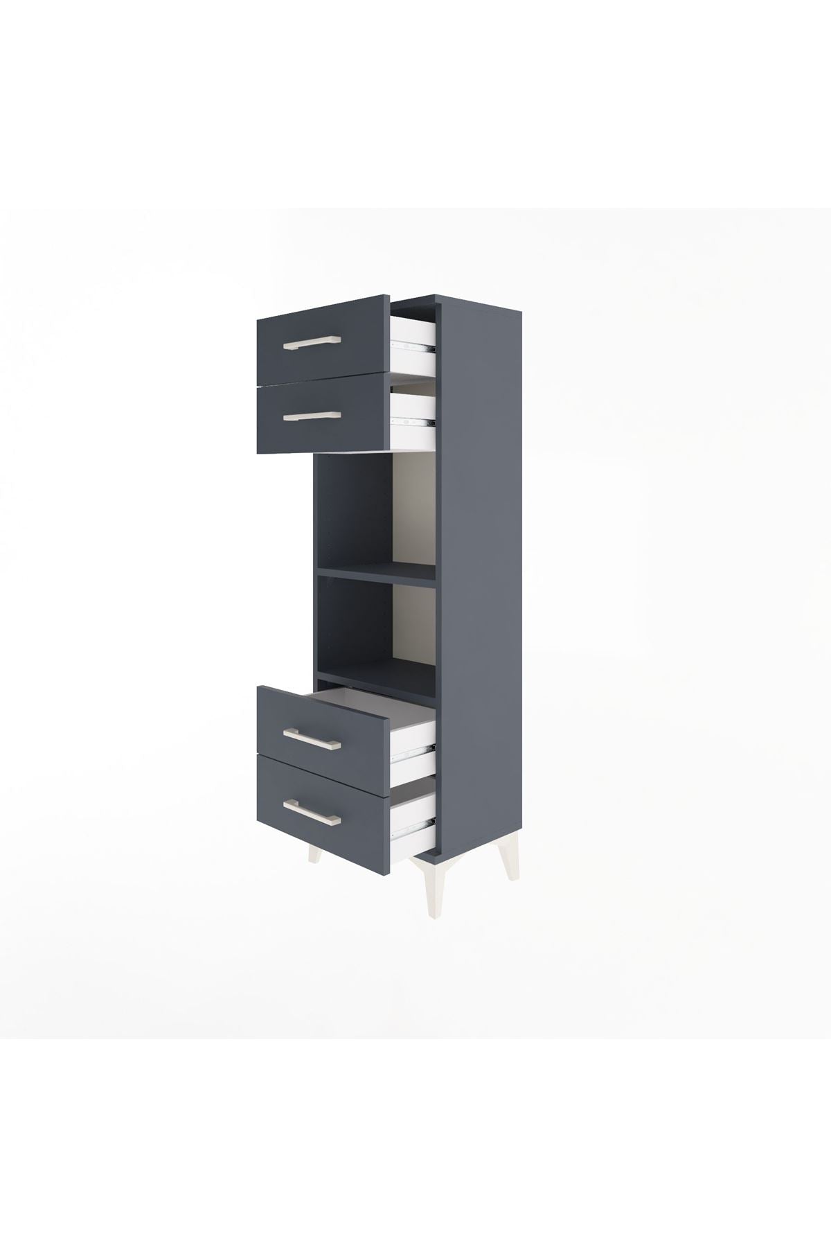 Arges Dolap 2 Raflı 4 Çekmeceli 44x30x134 - S16M063V5A