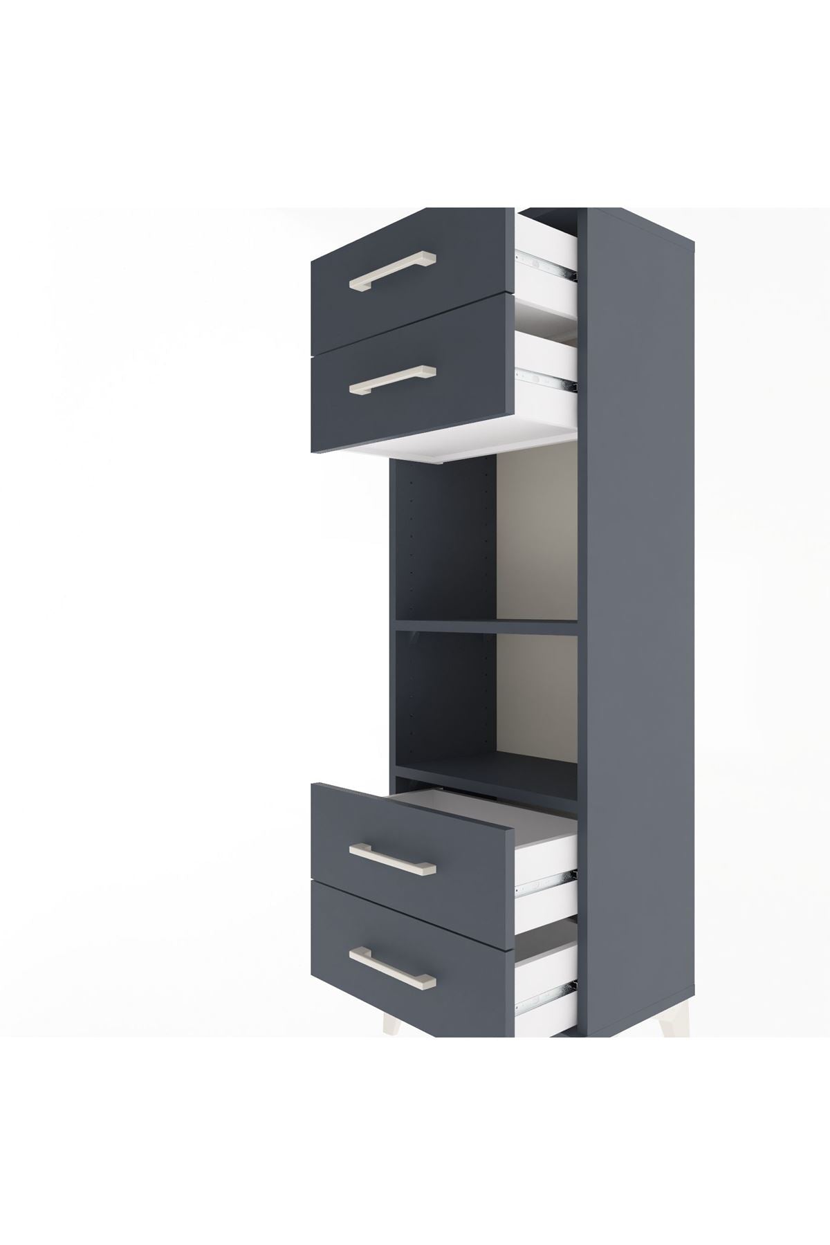 Arges Dolap 2 Raflı 4 Çekmeceli 44x30x134 - S16M063V5A
