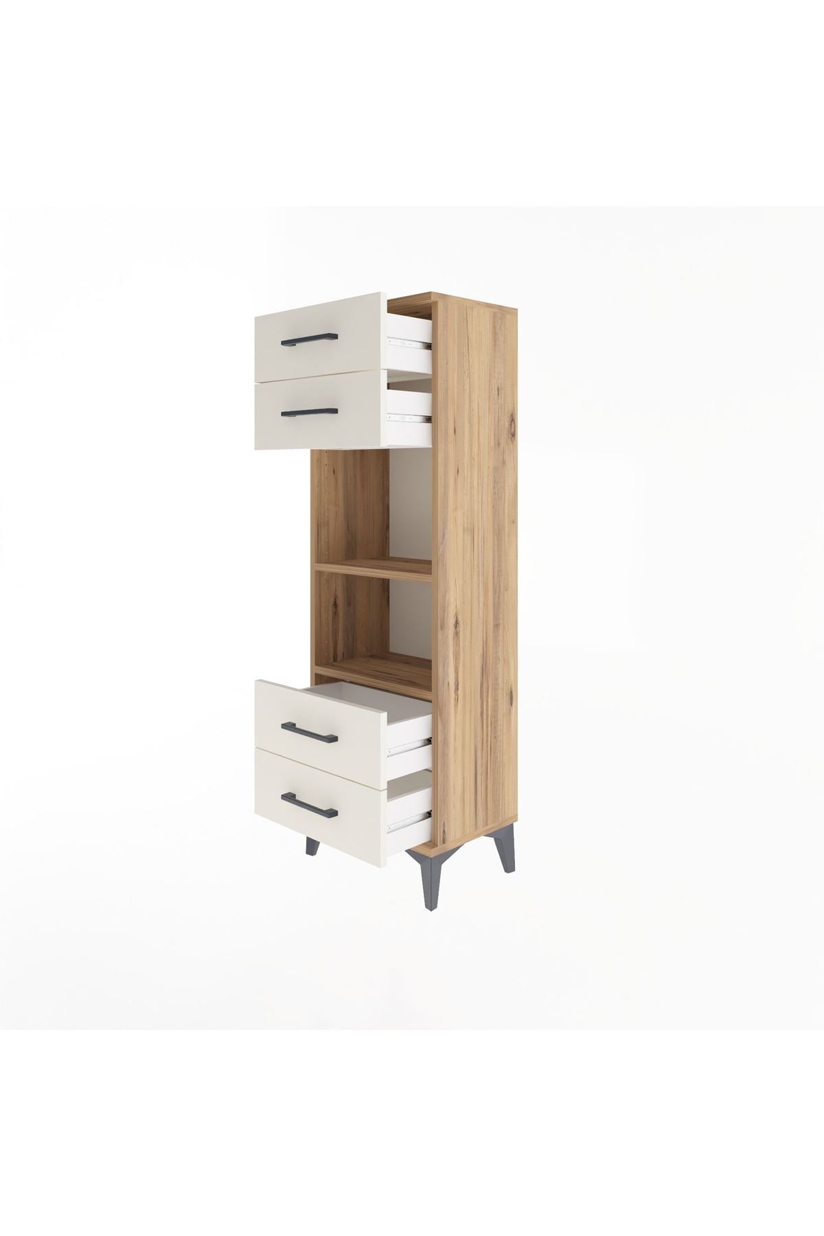 Arges Dolap 2 Raflı 4 Çekmeceli 44x30x134 - S16M063V7A