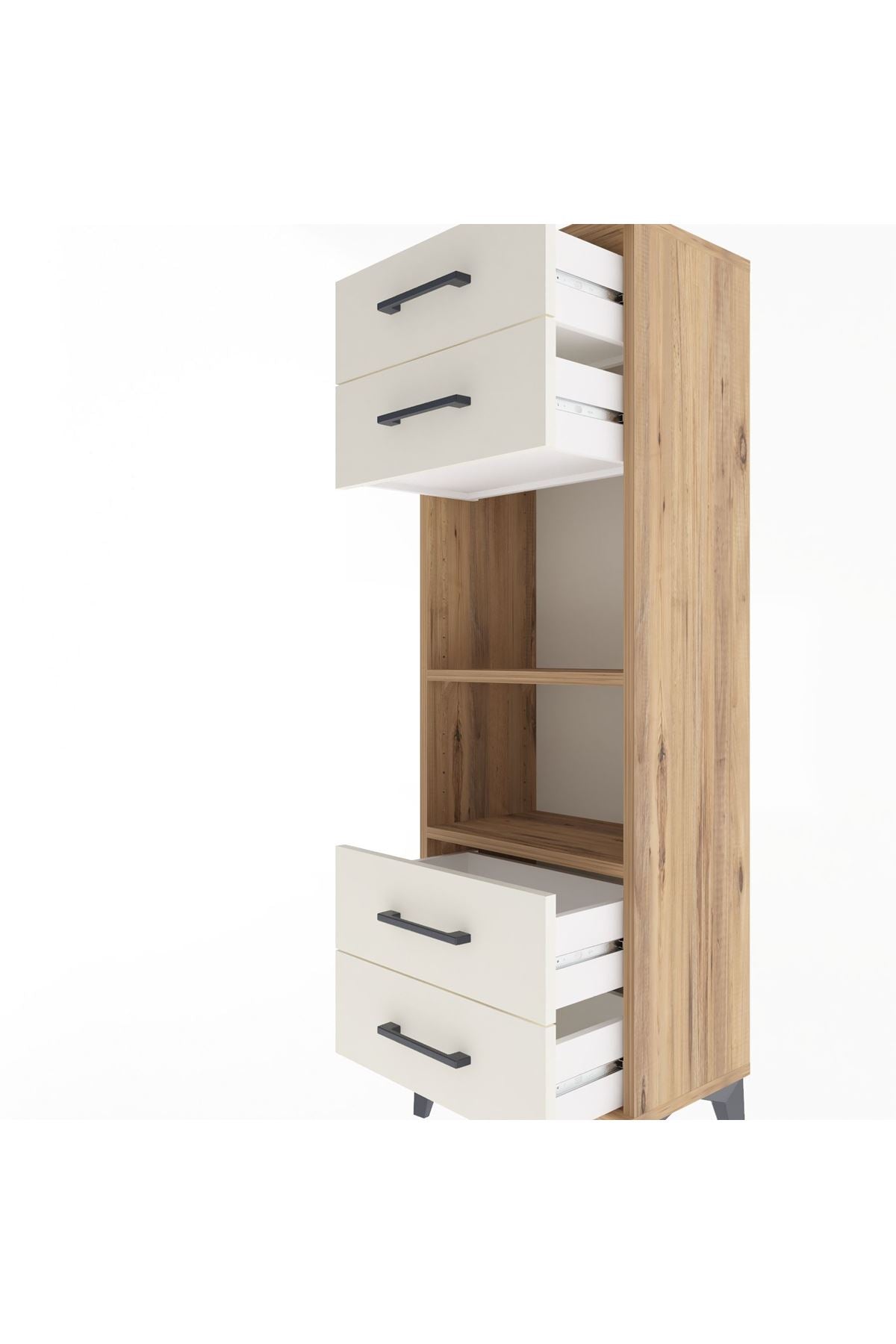 Arges Dolap 2 Raflı 4 Çekmeceli 44x30x134 - S16M063V7A