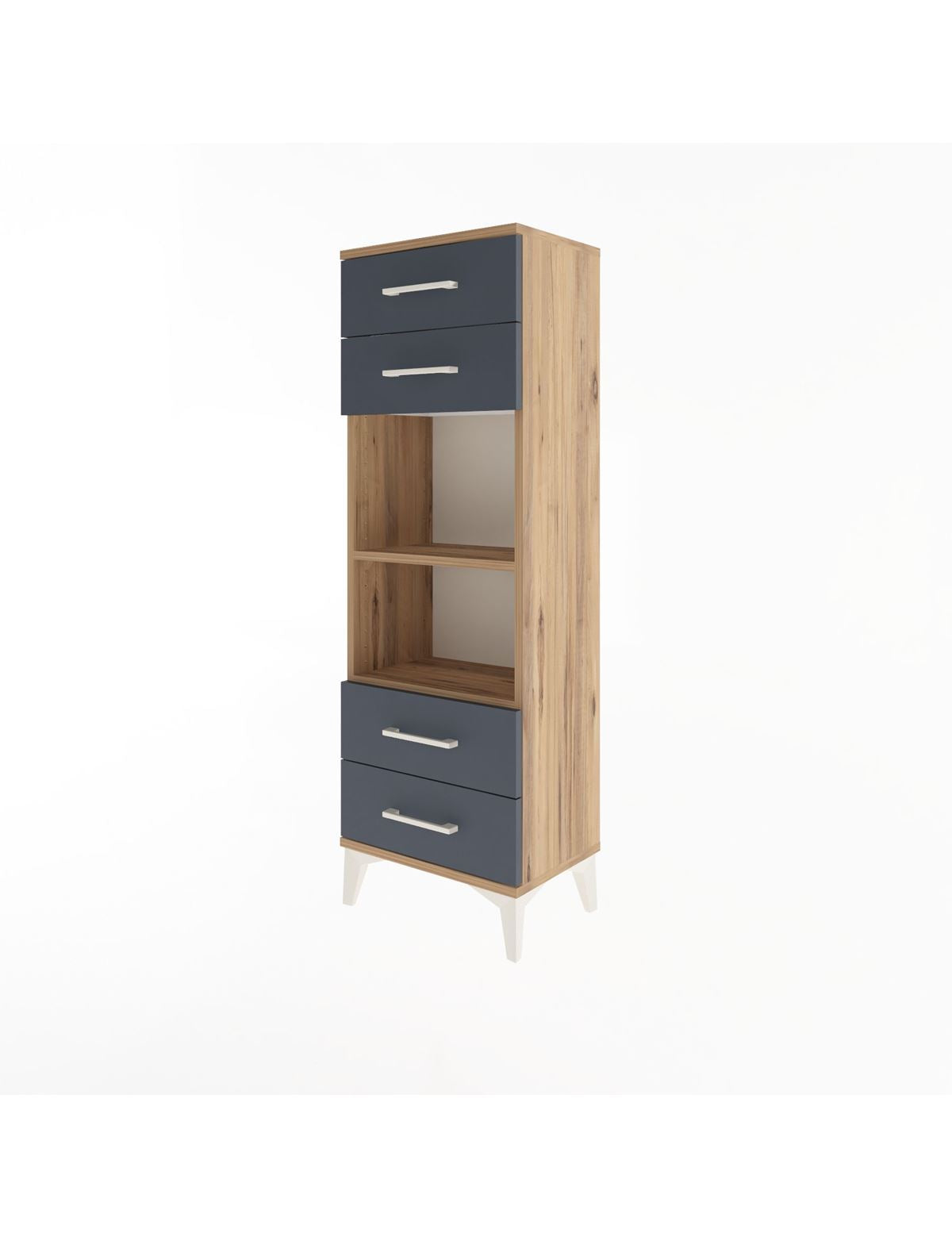 Arges Dolap 2 Raflı 4 Çekmeceli 44x30x134 - S16M063V8A