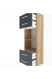 Arges Dolap 2 Raflı 4 Çekmeceli 44x30x134 - S16M063V8A