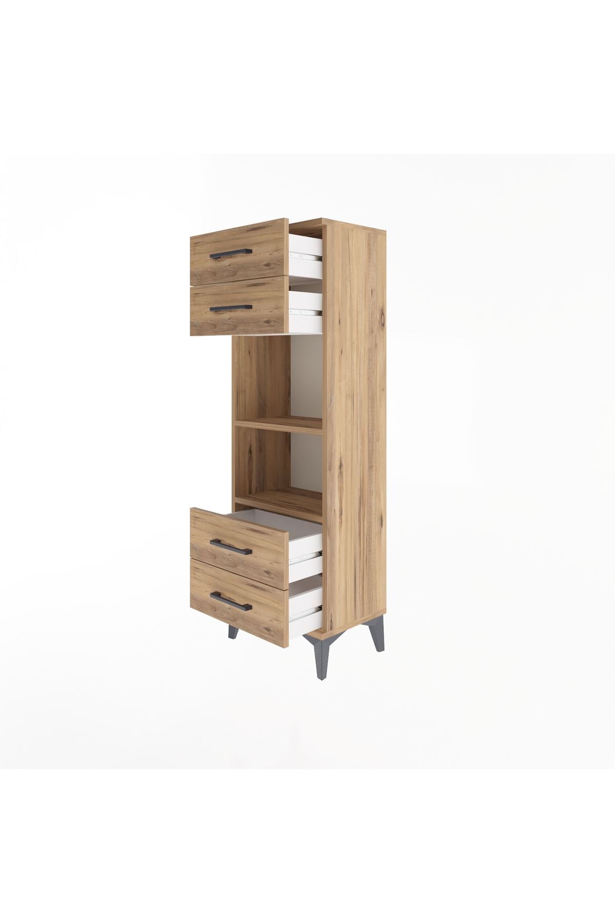 Arges Dolap 2 Raflı 4 Çekmeceli 44x30x134 - S16M063V9A