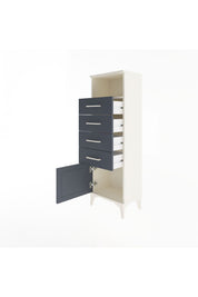 Arges Dolap Tek Raflı 4 Çekmeceli Tek Kapaklı 44x30x134 - S16M064V2A