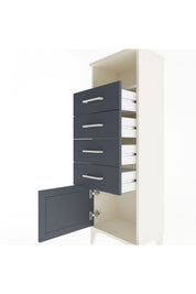 Arges Dolap Tek Raflı 4 Çekmeceli Tek Kapaklı 44x30x134 - S16M064V2A