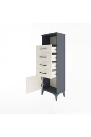Arges Dolap Tek Raflı 4 Çekmeceli Tek Kapaklı 44x30x134 - S16M064V4A