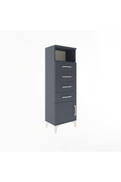 Arges Dolap Tek Raflı 4 Çekmeceli Tek Kapaklı 44x30x134 - S16M064V5A