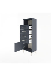 Arges Dolap Tek Raflı 4 Çekmeceli Tek Kapaklı 44x30x134 - S16M064V5A