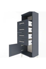 Arges Dolap Tek Raflı 4 Çekmeceli Tek Kapaklı 44x30x134 - S16M064V5A