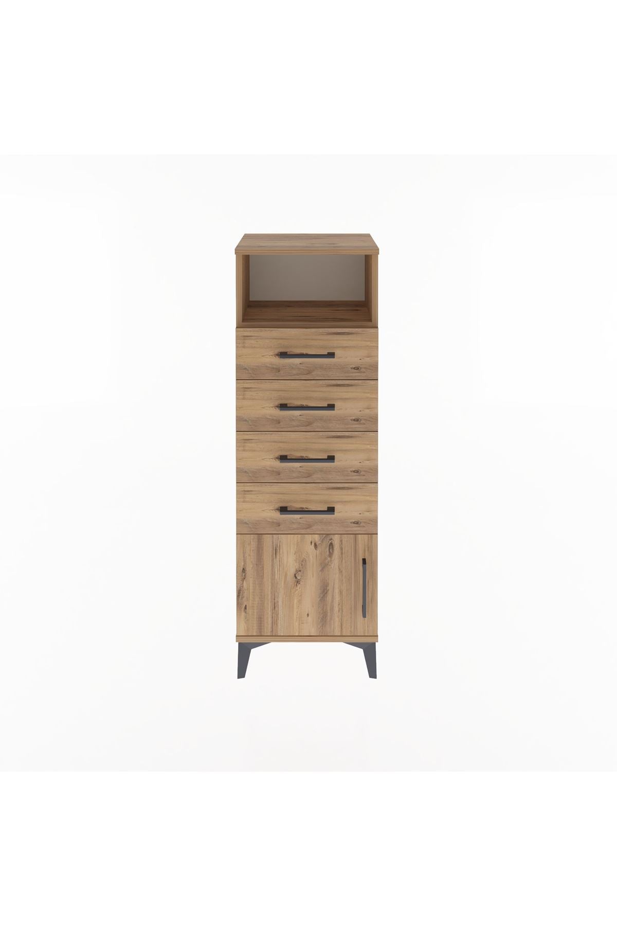 Arges Dolap Tek Raflı 4 Çekmeceli Tek Kapaklı 44x30x134 - S16M064V9A