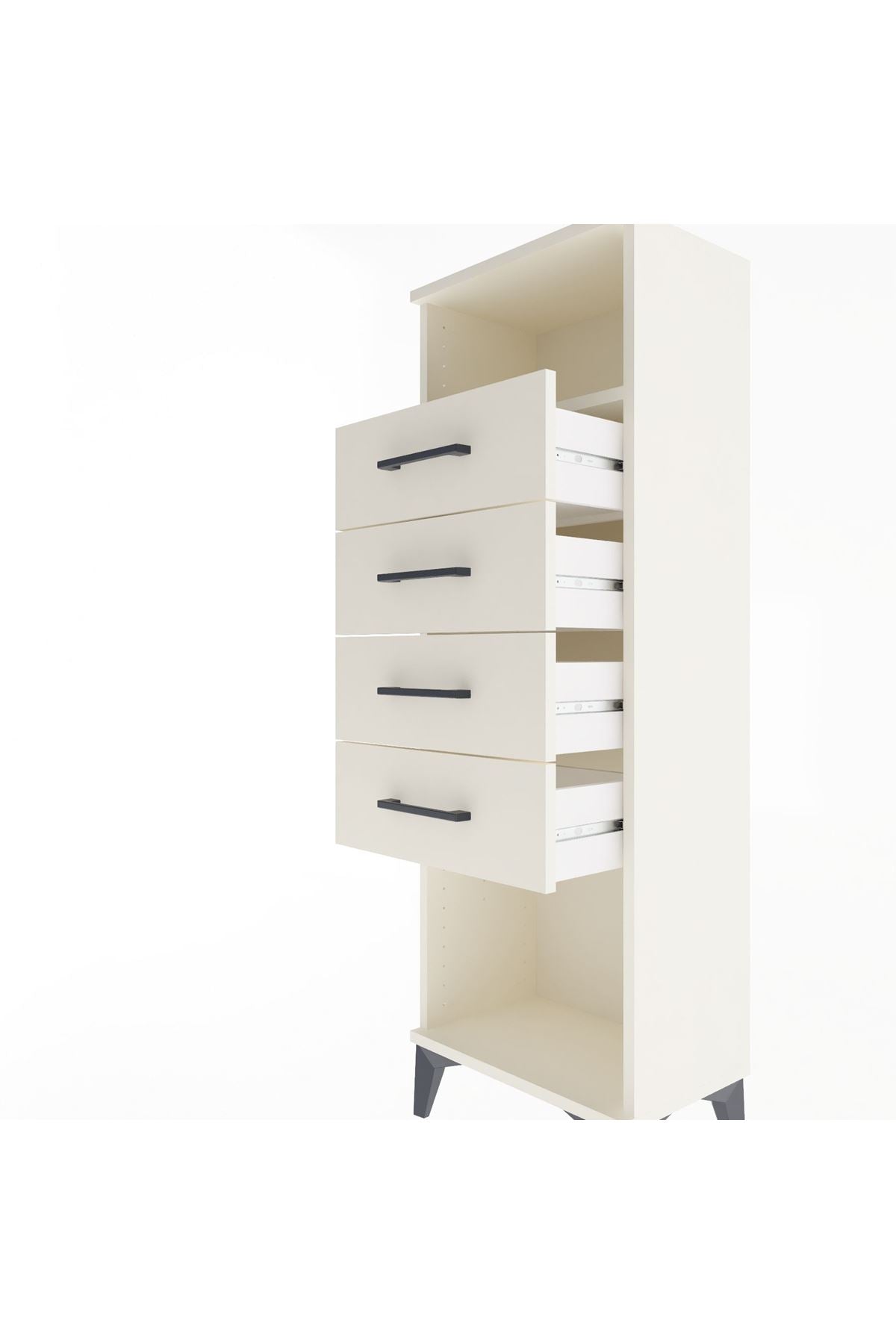 Arges Dolap Tek Raflı 4 Çekmeceli 44x30x134 - S16M065V1A