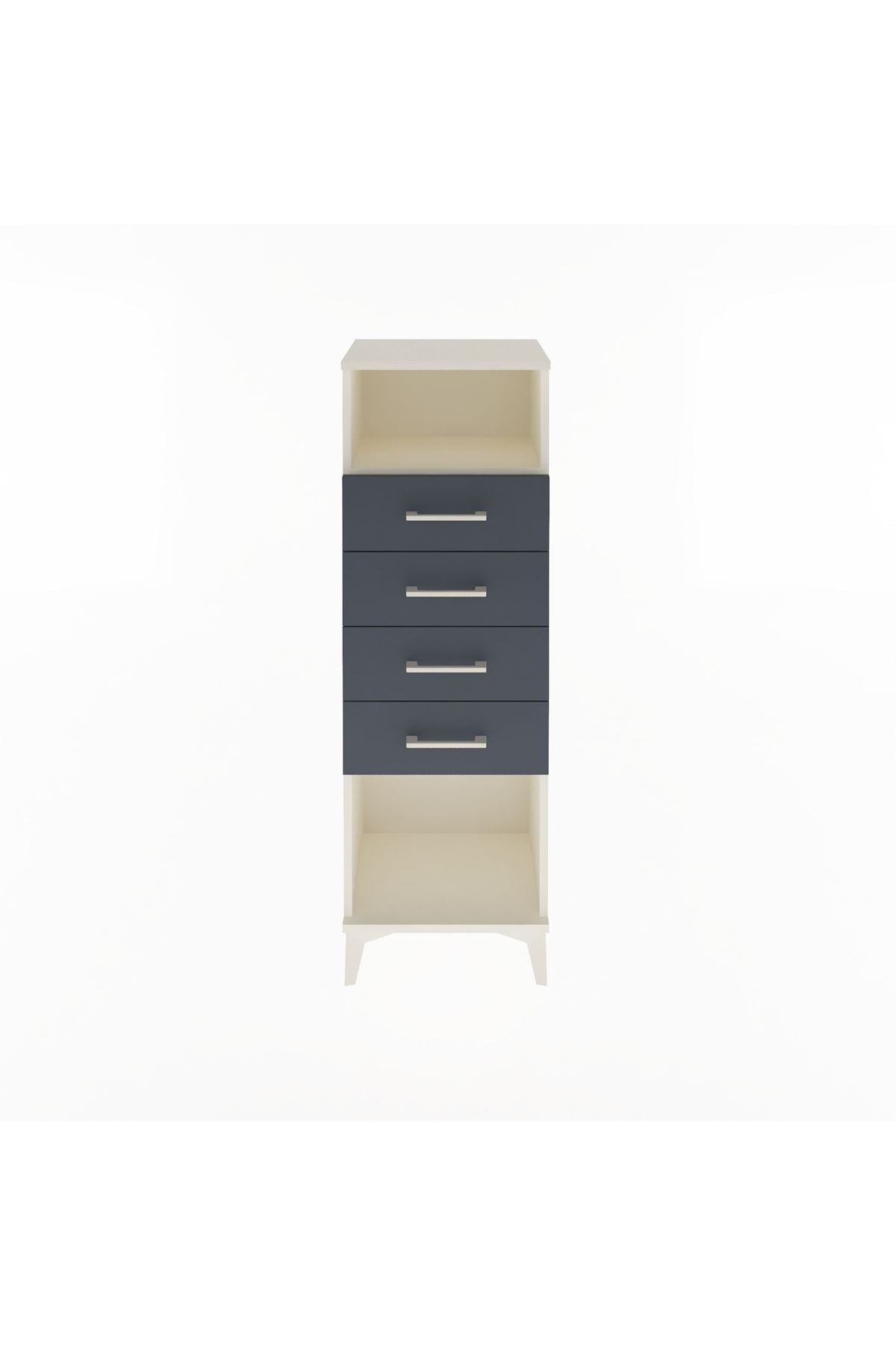 Arges Dolap Tek Raflı 4 Çekmeceli 44x30x134 - S16M065V2A
