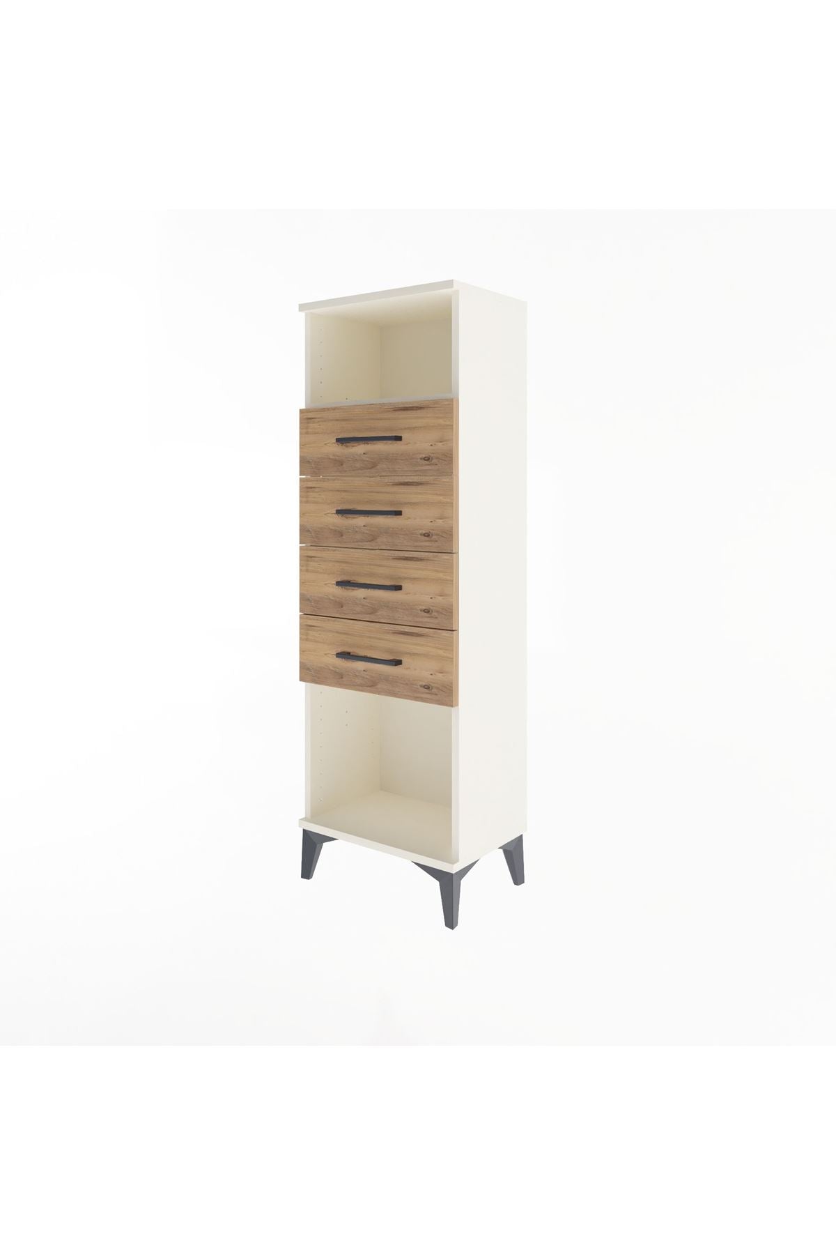 Arges Dolap Tek Raflı 4 Çekmeceli 44x30x134 - S16M065V3A