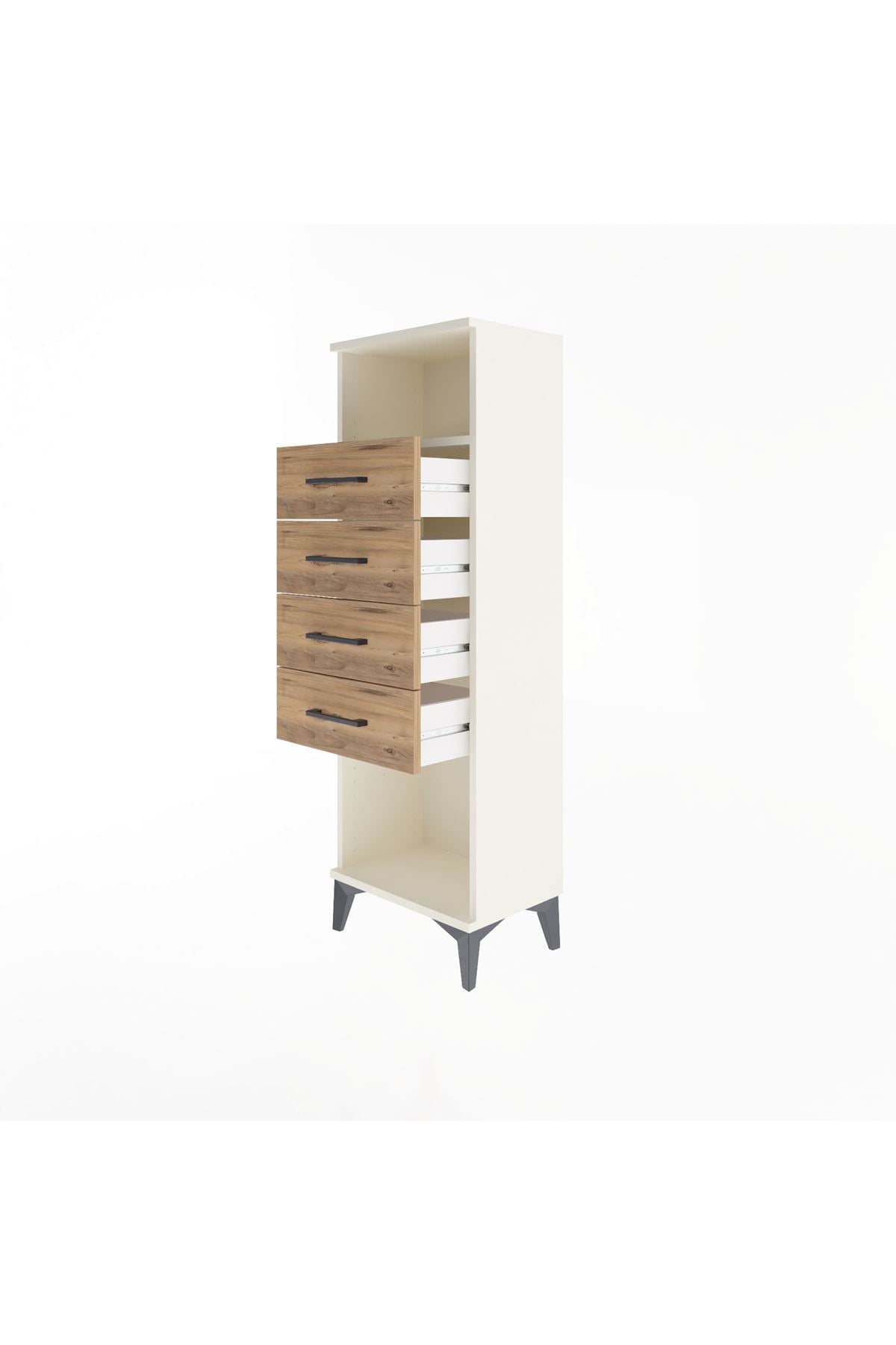 Arges Dolap Tek Raflı 4 Çekmeceli 44x30x134 - S16M065V3A