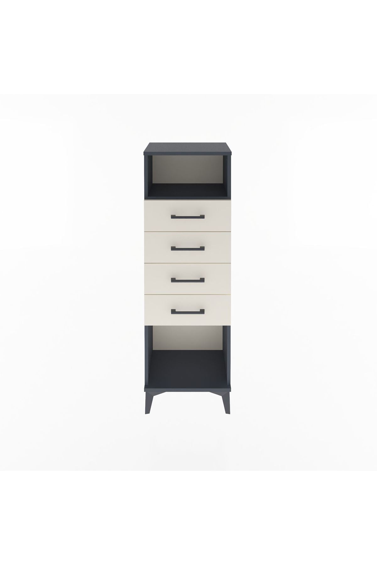 Arges Dolap Tek Raflı 4 Çekmeceli 44x30x134 - S16M065V4A