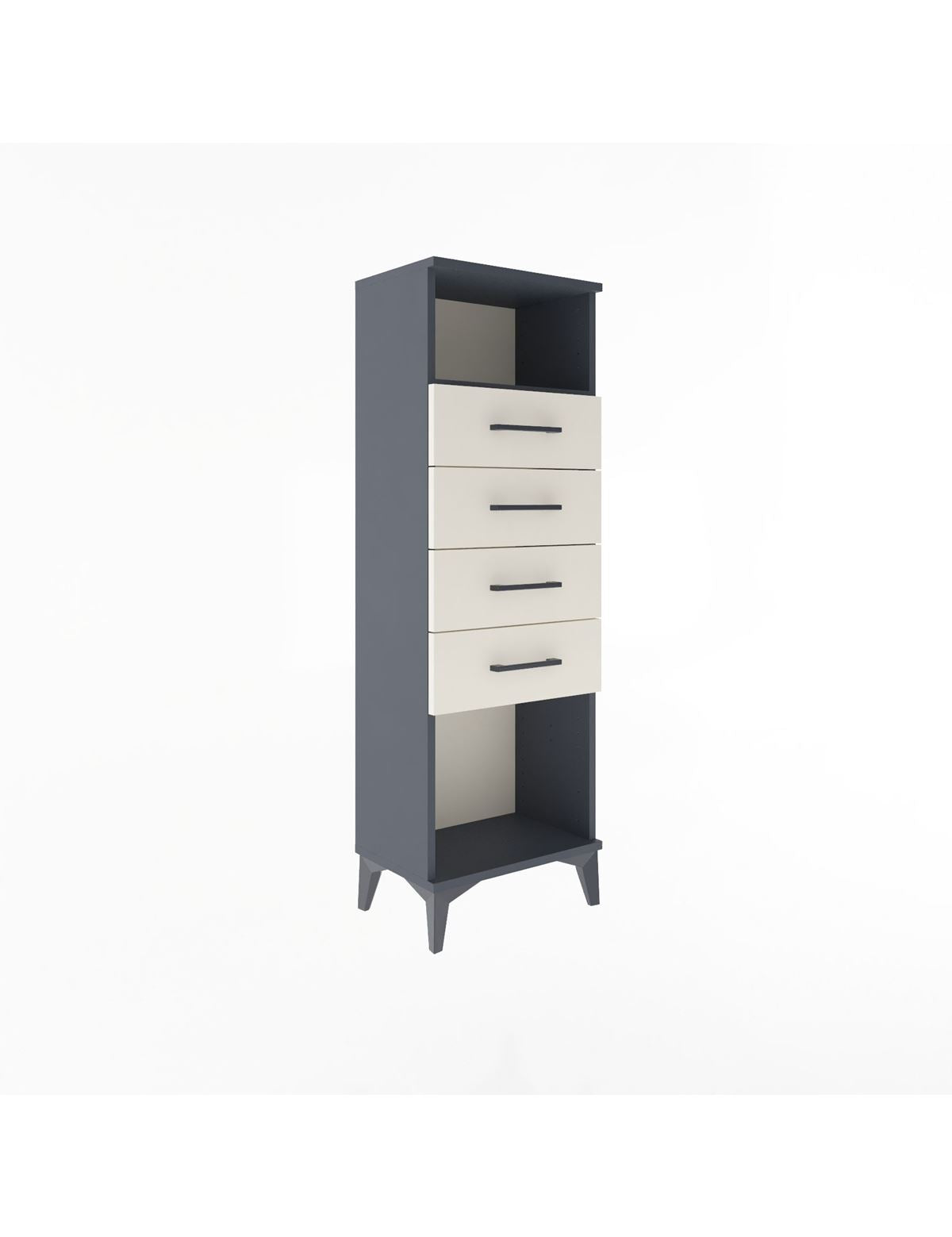 Arges Dolap Tek Raflı 4 Çekmeceli 44x30x134 - S16M065V4A
