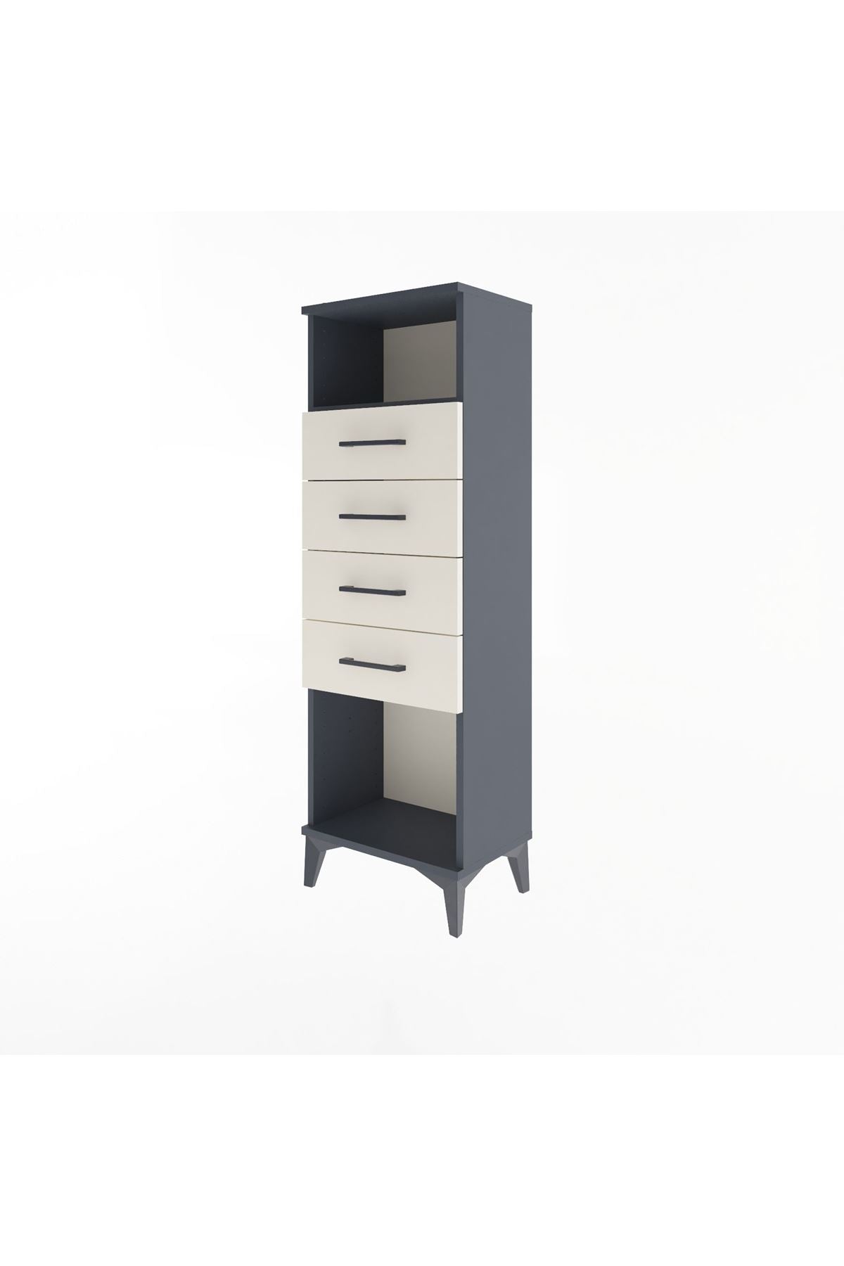 Arges Dolap Tek Raflı 4 Çekmeceli 44x30x134 - S16M065V4A