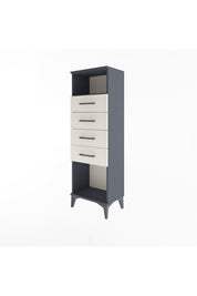 Arges Dolap Tek Raflı 4 Çekmeceli 44x30x134 - S16M065V4A