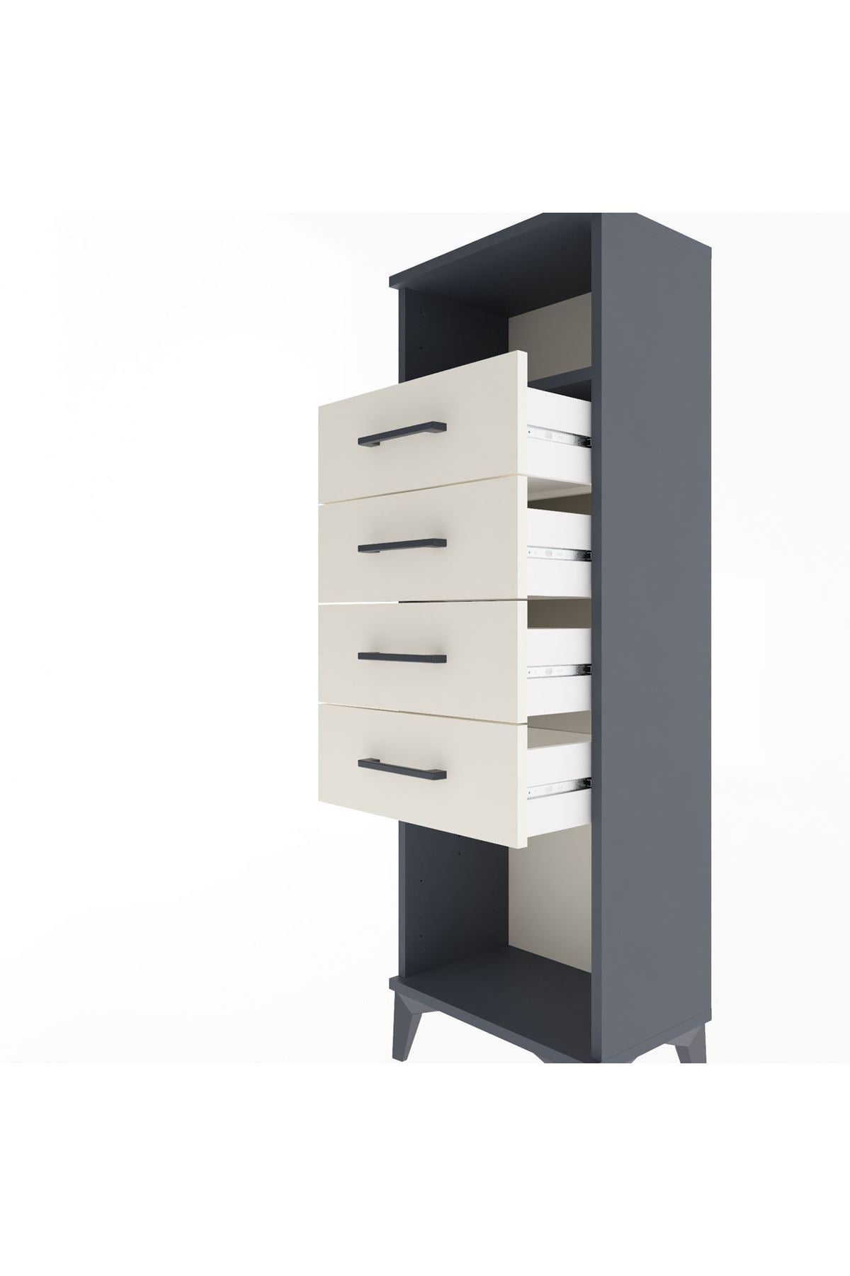 Arges Dolap Tek Raflı 4 Çekmeceli 44x30x134 - S16M065V4A