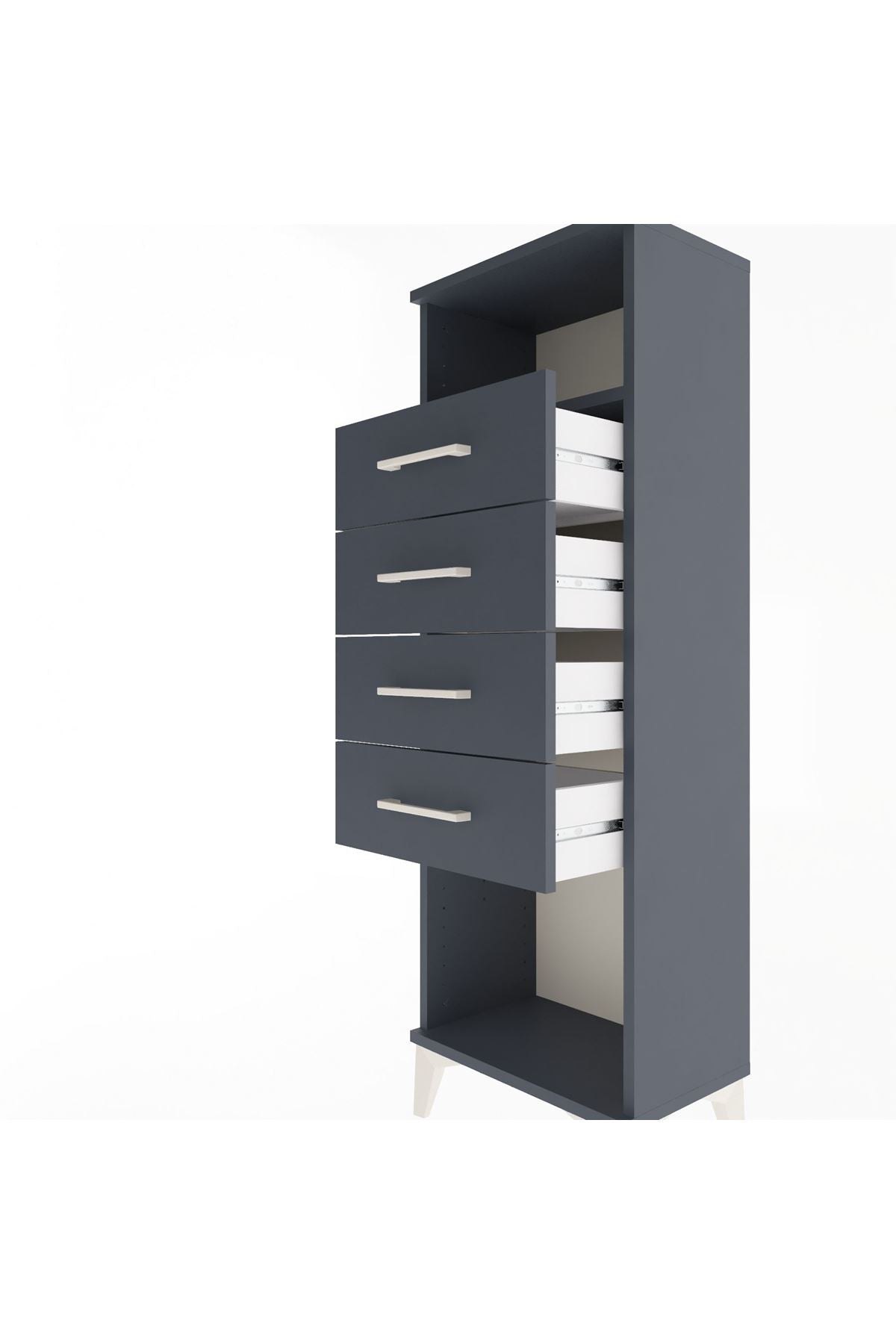 Arges Dolap Tek Raflı 4 Çekmeceli 44x30x134 - S16M065V5A
