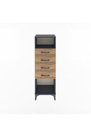 Arges Dolap Tek Raflı 4 Çekmeceli 44x30x134 - S16M065V6A