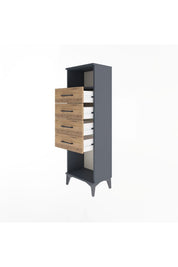 Arges Dolap Tek Raflı 4 Çekmeceli 44x30x134 - S16M065V6A