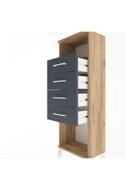 Arges Dolap Tek Raflı 4 Çekmeceli 44x30x134 - S16M065V8A
