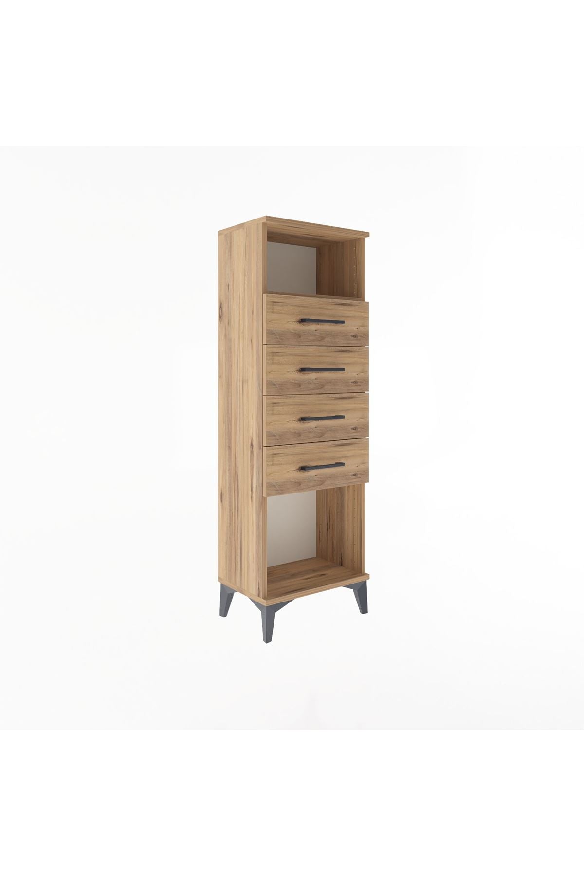 Arges Dolap Tek Raflı 4 Çekmeceli 44x30x134 - S16M065V9A