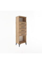 Arges Dolap Tek Raflı 4 Çekmeceli 44x30x134 - S16M065V9A