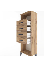 Arges Dolap Tek Raflı 4 Çekmeceli 44x30x134 - S16M065V9A