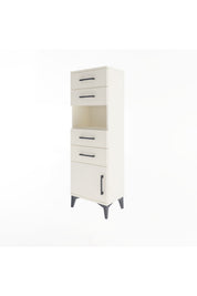 Arges Dolap Tek Raflı 4 Çekmeceli Tek Kapaklı 44x30x134 - S16M066V1A