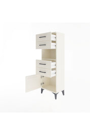 Arges Dolap Tek Raflı 4 Çekmeceli Tek Kapaklı 44x30x134 - S16M066V1A
