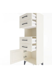 Arges Dolap Tek Raflı 4 Çekmeceli Tek Kapaklı 44x30x134 - S16M066V1A