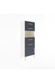 Arges Dolap Tek Raflı 4 Çekmeceli Tek Kapaklı 44x30x134 - S16M066V2A