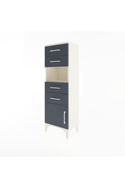 Arges Dolap Tek Raflı 4 Çekmeceli Tek Kapaklı 44x30x134 - S16M066V2A