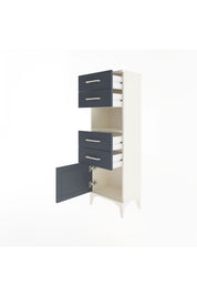Arges Dolap Tek Raflı 4 Çekmeceli Tek Kapaklı 44x30x134 - S16M066V2A