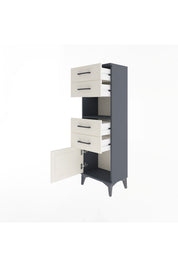 Arges Dolap Tek Raflı 4 Çekmeceli Tek Kapaklı 44x30x134 - S16M066V4A