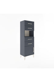 Arges Dolap Tek Raflı 4 Çekmeceli Tek Kapaklı 44x30x134 - S16M066V5A