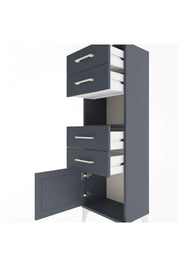 Arges Dolap Tek Raflı 4 Çekmeceli Tek Kapaklı 44x30x134 - S16M066V5A