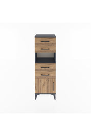 Arges Dolap Tek Raflı 4 Çekmeceli Tek Kapaklı 44x30x134 - S16M066V6A