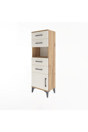 Arges Dolap Tek Raflı 4 Çekmeceli Tek Kapaklı 44x30x134 - S16M066V7A