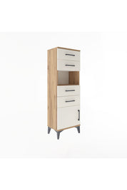 Arges Dolap Tek Raflı 4 Çekmeceli Tek Kapaklı 44x30x134 - S16M066V7A